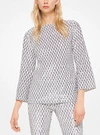 MICHAEL KORS GEOMETRIC SEQUINED STRETCH-TULLE TUNIC
