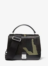 MICHAEL KORS MIA CAMO CALF HAIR SHOULDER SATCHEL