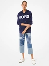 MICHAEL KORS LOGO COTTON ZIP-UP HOODIE