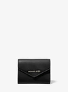 MICHAEL KORS MEDIUM CROSSGRAIN LEATHER ENVELOPE WALLET