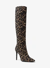 MICHAEL KORS VESEY FLORAL LACE AND SUEDE BOOT