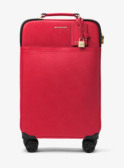 Michael Kors Large Saffiano Leather Suitcase In Red