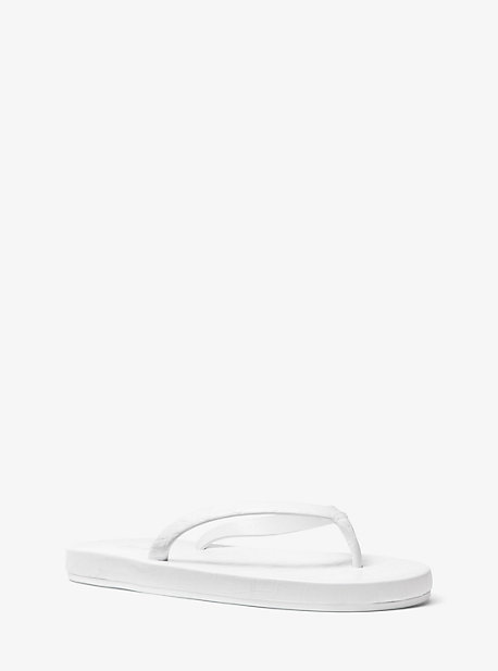 michael kors leather flip flops