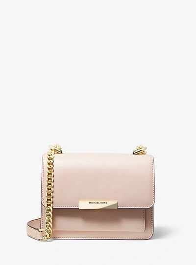 Michael Kors Jade Extra-small Leather Crossbody Bag In Pink