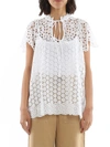 POLO RALPH LAUREN POLO RALPH LAUREN BRODERIE ANGLAISE BLOUSE IN WHITE