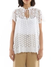 Polo Ralph Lauren White Broderie Anglaise Blouse In White