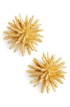 Karine Sultan Large Stud Earrings In Gold