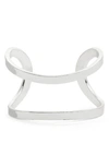 Karine Sultan Elise Minimalist Cuff In Silver