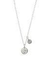 ETTIKA DOUBLE COIN PENDANT NECKLACE,N1592.RH