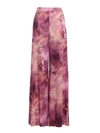 MOSCHINO PRINTED CADY PALAZZO TROUSERS