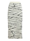 MOSCHINO SIDE VENT COTTON PENCIL SKIRT