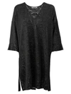 FISICO CRISTINA FERRARI BLACK LOOSE FIT DRESS,11386964