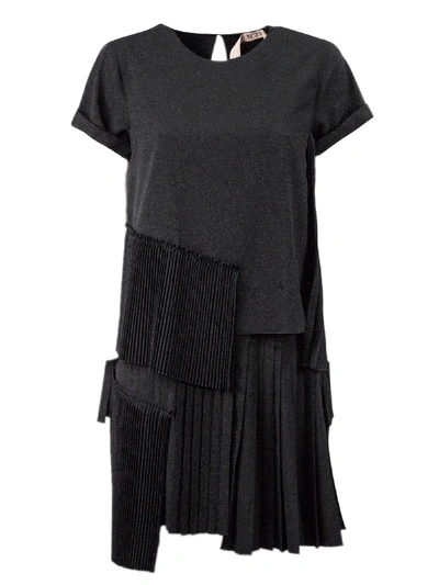 N°21 Black Short Dress In Nero