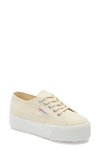 Superga Acot Linea Platform Sneaker In Beige Light Sand