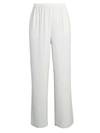 Eileen Fisher Fuji Silk Cropped Straight Pants In Bone