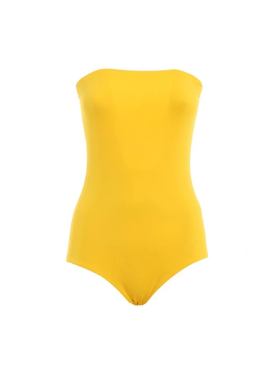 Alexandre Vauthier Alexandre V Au Thier Women's  Yellow Viscose Bodysuit