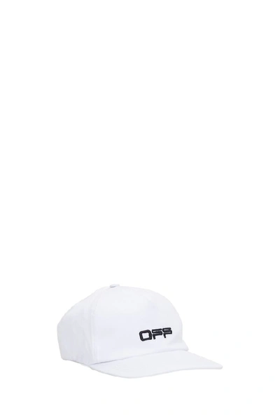 Off-white Off Logo Cotton Baseball Hat In White