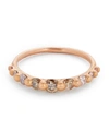 POLLY WALES ROSE GOLD LILA DIAMOND HALO RING,000644369