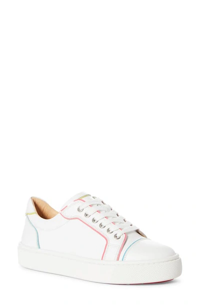 Christian Louboutin Women's Vieirissima Leather Sneakers In White/ Multi