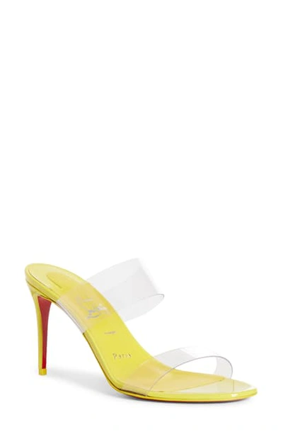 Christian Louboutin Women's Just Nothing Pvc & Leather Mules In Citrus