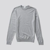 Asket The Cotton Sweater Grey Melange In Grey Melange