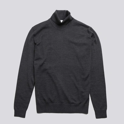 Asket The Merino Roll Neck Charcoal Melange