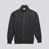 ASKET THE MERINO ZIP CARDIGAN CHARCOAL MELANGE