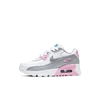 Nike Air Max 90 Little Kidsâ Shoe In Light Smoke Grey,white,pink,metallic Silver