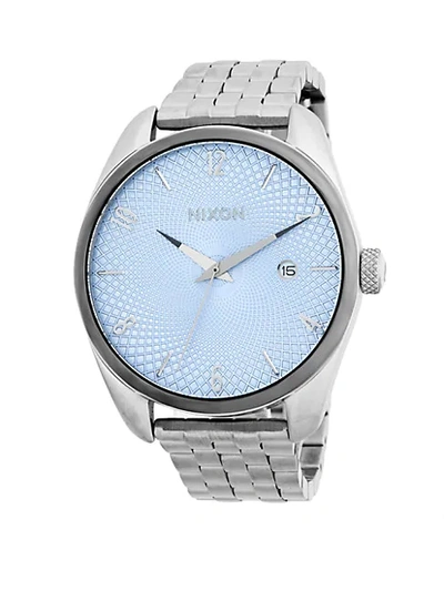 Nixon Bullet Stainless Steel Bracelet Watch In Navy Grey