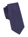 Ferragamo Gancini Silk Tie In Navy