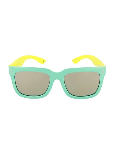 Stella Mccartney Girl's 48mm Rectangular Sunglasses In Turquoise