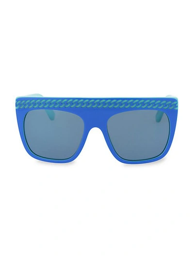 Stella Mccartney Girl's 47mm Shield Sunglasses In Blue