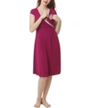 Kimi & Kai Cindy Maternity/nursing  Pajamas Set In Berry
