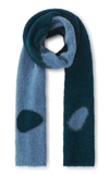 Paloma Wool Coco Ying Yang Knitted Scarf In Blue