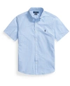 Polo Ralph Lauren Men's Big & Tall Classic Fit Seersucker Shirt In Blue/white