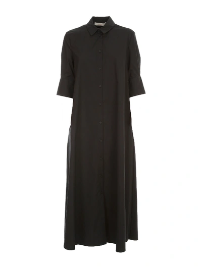 Liviana Conti Long Chemisier Dress 3/4s A Line In Black