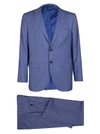 KITON BLUE WOOL TWO-PIECE SUIT,11387245