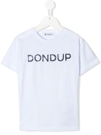 Dondup Kids' Logo-print T-shirt In White