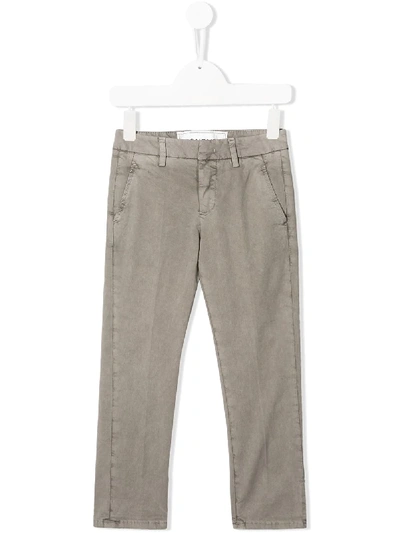 Dondup Kids' Slim-fit Chino Trousers In Grey