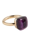 POMELLATO ROSE GOLD AND AMETHYST NUDO MAXI RING,15047368