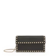 VALENTINO GARAVANI GARAVANI LEATHER ROCKSTUD CHAIN POUCH,15206306