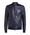 DOLCE & GABBANA LEATHER BOMBER JACKET,15233155