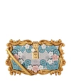 DOLCE & GABBANA FLORAL PADLOCK CLUTCH BAG,14863621