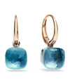 POMELLATO NUDO BLUE TOPAZ ROSE GOLD EARRINGS,14866928