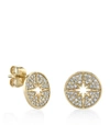 SYDNEY EVAN YELLOW GOLD MINI STARBURST STUD EARRINGS,14867622