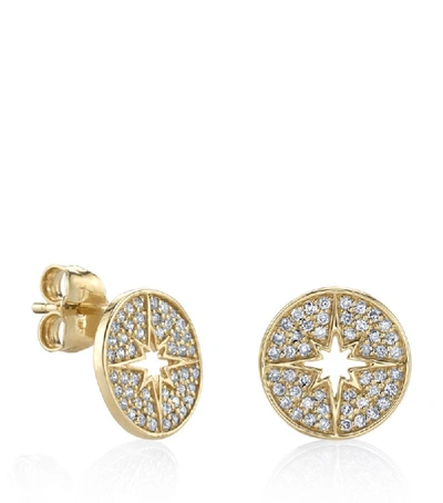 Sydney Evan Yellow Gold Mini Starburst Stud Earrings