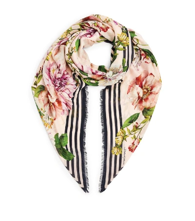 Dolce & Gabbana Scarf Flowers In Pink