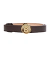 BURBERRY LEATHER TB MONOGRAM BUCKLE BELT,15291098