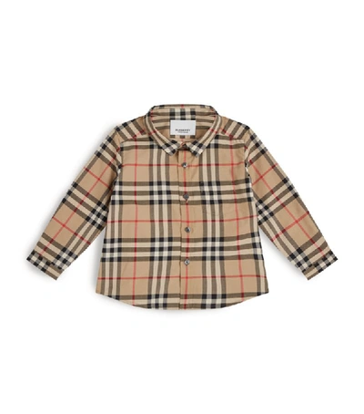 Burberry Babies' Vintage Check Cotton Poplin Shirt