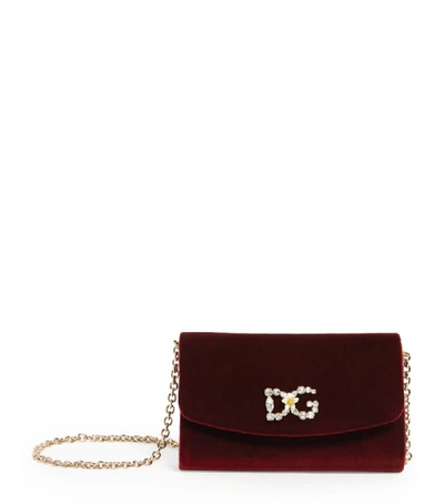 Dolce & Gabbana Velvet Cross Body Mini Bag